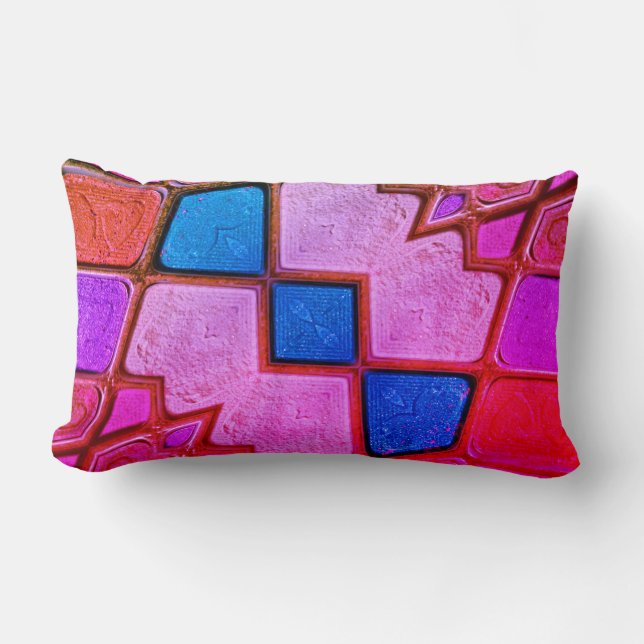 Multicolor Shades Pattern Lumbar Pillow Kussen (Voorkant)
