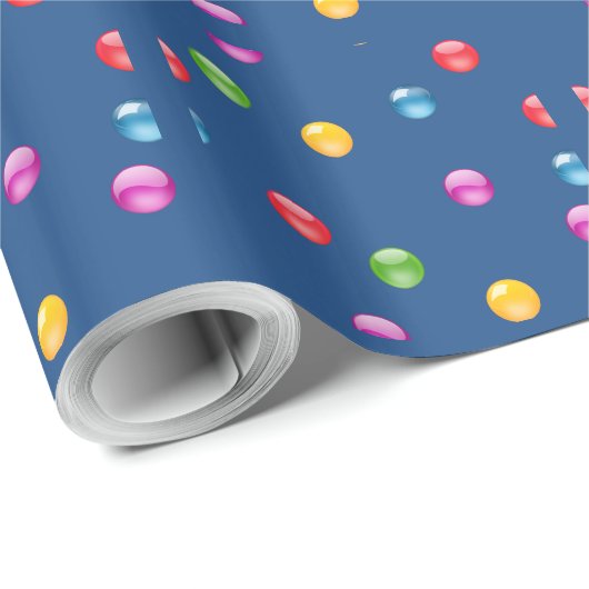 Multicolor Shiny Polkadot Confetti DIY Achtergrond Cadeaupapier (Rol Hoek)