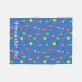 Multicolor Shiny Polkadot Confetti DIY Achtergrond Fleece Deken (Voorkant (Horizontaal))