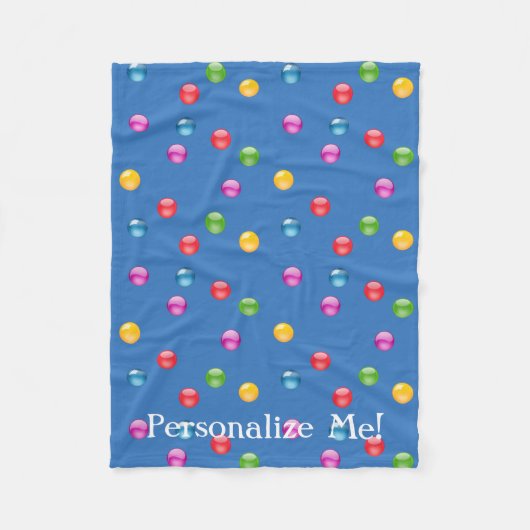 Multicolor Shiny Polkadot Confetti DIY Achtergrond Fleece Deken (Voorkant)