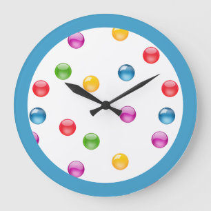 Multicolor Shiny Polkadot Confetti DIY Achtergrond Grote Klok