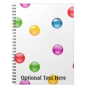 Multicolor Shiny Polkadot Confetti DIY Achtergrond Notitieboek