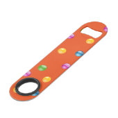Multicolor Shiny Polkadot Confetti DIY Achtergrond Speed Flessenopener (Achterkant Gekanteld)
