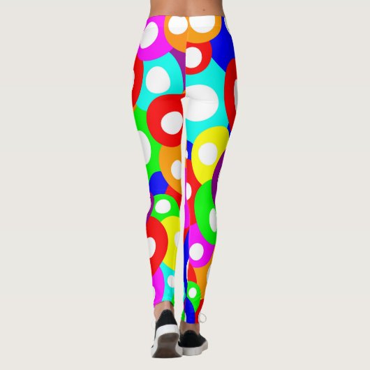 Multicolor Simple Dotty Pattern Leggings (Achterkant)