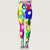 Multicolor Simple Dotty Pattern Leggings (Voorkant)