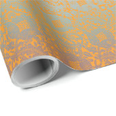 Multicolor Sinaasappel Middeleeuws Uniek Bloemen O Cadeaupapier (Rol Hoek)