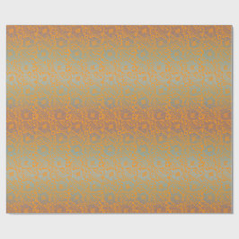 Multicolor Sinaasappel Middeleeuws Uniek Bloemen O Cadeaupapier
