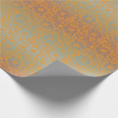 Multicolor Sinaasappel Middeleeuws Uniek Bloemen O Cadeaupapier (Hoek)