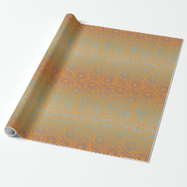 Multicolor Sinaasappel Middeleeuws Uniek Bloemen O Cadeaupapier