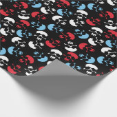 Multicolor Skull Pattern Cadeaupapier (Hoek)