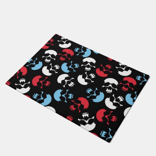 Multicolor Skull Pattern Deurmat (Schuin)