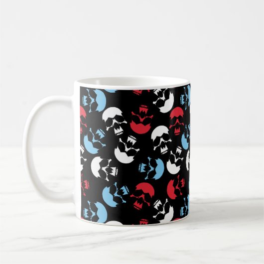 Multicolor Skull Pattern Koffiemok (Links)