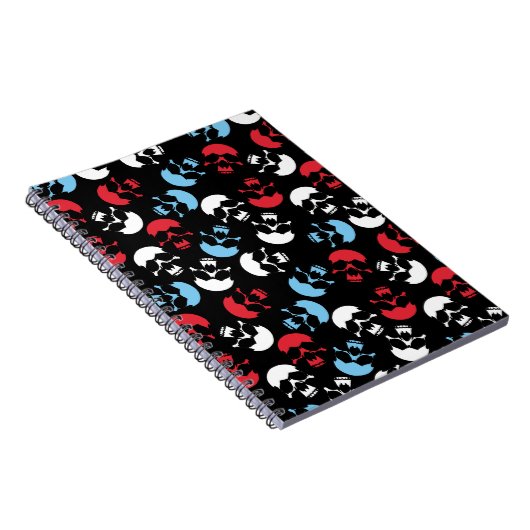 Multicolor Skull Pattern Notitieboek (Rechterzijde)
