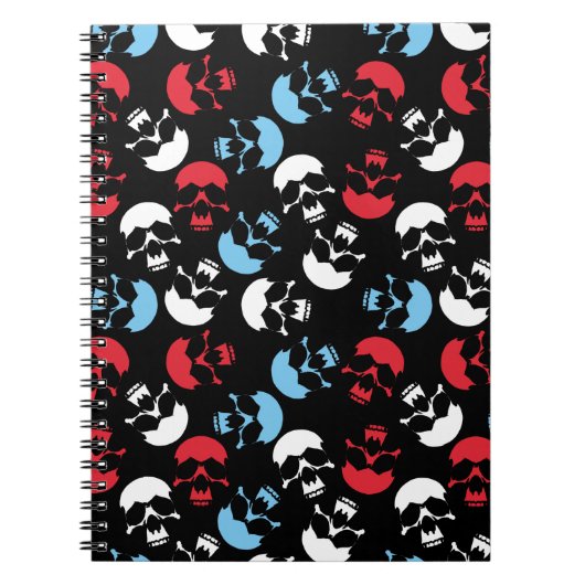 Multicolor Skull Pattern Notitieboek (Voorkant)