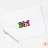 Multicolor Skydiving Emblem Ronde Sticker (Envelop)