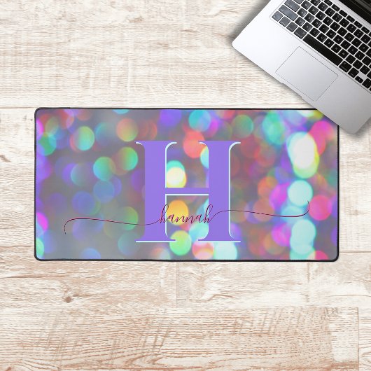 Multicolor Sparkles Desk Mat