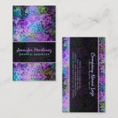 Multicolor Sparkles & Glitter Patroon 3 Visitekaartje (Voorkant / Achterkant)