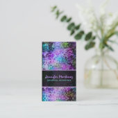 Multicolor Sparkles & Glitter Patroon 3 Visitekaartje (Staand voorkant)