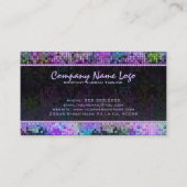 Multicolor Sparkles & Glitter Patroon 3 Visitekaartje (Achterkant)