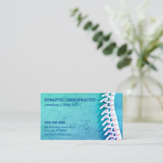 Multicolor Spine Art Chiropractic Appointard Afsprakenkaartje (Staand voorkant)