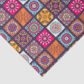 Multicolor spiritueel mandala floraalgetild patroo tissuepapier (Detail)