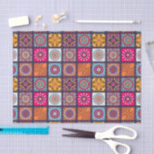 Multicolor spiritueel mandala floraalgetild patroo tissuepapier (Craft)