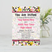 Multicolor Splatter Afstuderen Invitation - 2011 Kaart (Staand voorkant)