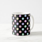 Multicolor Spots op Black Coffee Mok (Voorkant rechts)