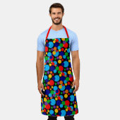 Multicolor Spots & Stippen Schort (Gedragen)