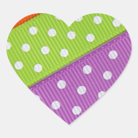 Multicolor Spotted Band Hart Sticker (Voorkant)