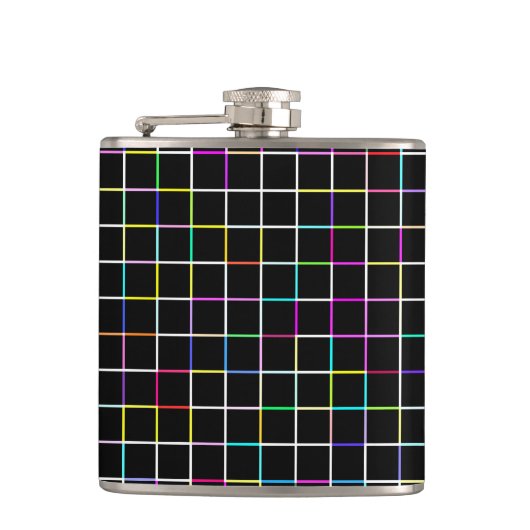 Multicolor Square Lined Pattern Heupfles (Voorkant)