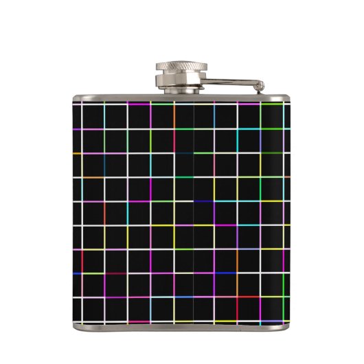 Multicolor Square Lined Pattern Heupfles (Achterkant)
