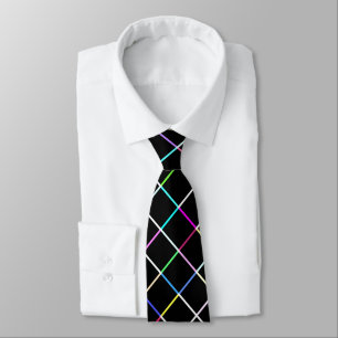 Multicolor Square Lined Pattern Stropdas