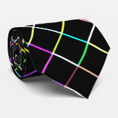 Multicolor Square Lined Pattern Stropdas (Opgerold)
