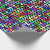 Multicolor Square Tiles Pattern (zwarte achtergron Cadeaupapier (Hoek)