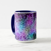 MultiColor Squares Mozaïek Patroon Mok (Voorkant links)