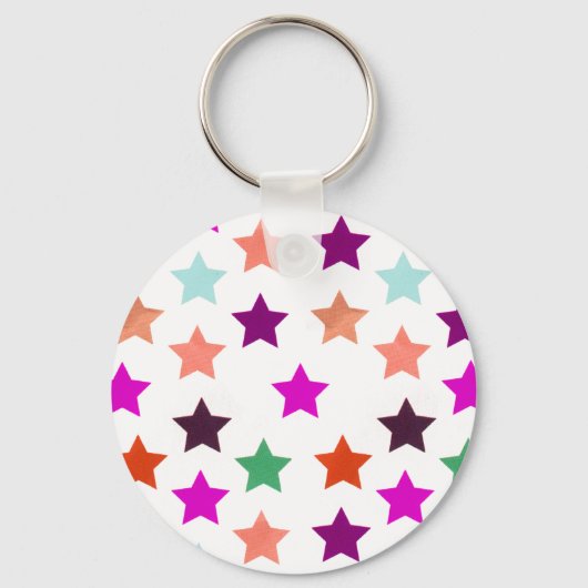 Multicolor Star Pattern Sleutelhanger (Voorkant)