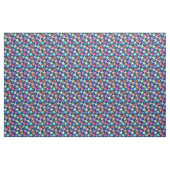 Multicolor Starfish Nautical Summer Beach on Blue Stof (Yard (91,4 cm))