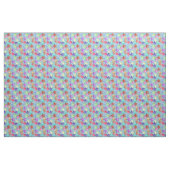 Multicolor Starfish Nautical Summer Beach on Blue Stof (Yard (91,4 cm))