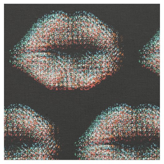 Multicolor stijlvolle lips #5 stof (Close Up)