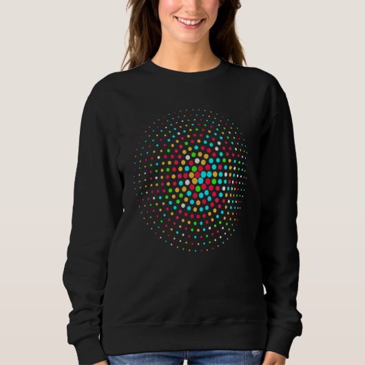 Multicolor Stippen Cirkel Internationale Stippen D Trui (Voorkant)