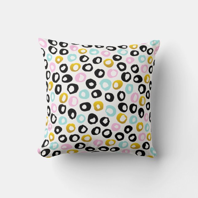 Multicolor Stippen Worp Kussen Hoes (Voorkant)