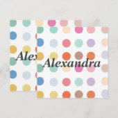 Multicolor Stippenpatroon Wenskaart (Voorkant / Achterkant)