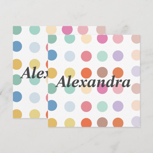 Multicolor Stippenpatroon Wenskaart (Voorkant / Achterkant)