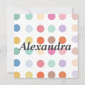 Multicolor Stippenpatroon Wenskaart (Achterkant)