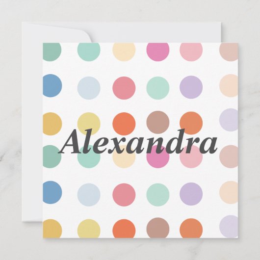 Multicolor Stippenpatroon Wenskaart  (Achterkant)