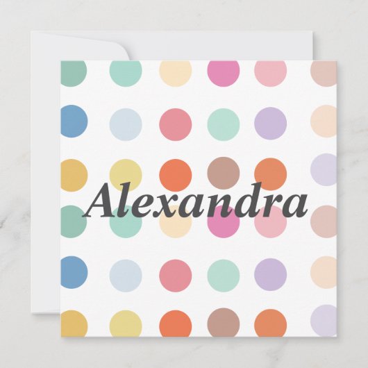 Multicolor Stippenpatroon Wenskaart (Voorkant)