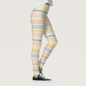 Multicolor strepenontwerp waterverf leggings (Rechts)