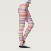 Multicolor strepenontwerp waterverf leggings (Rechts)