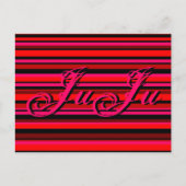 Multicolor Stripe Briefkaart (Voorkant)